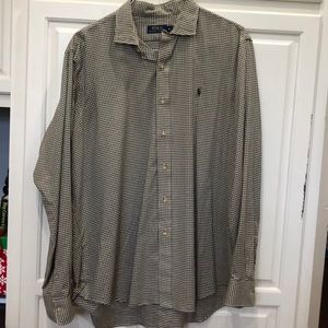 Green plaid Long sleeve button down.